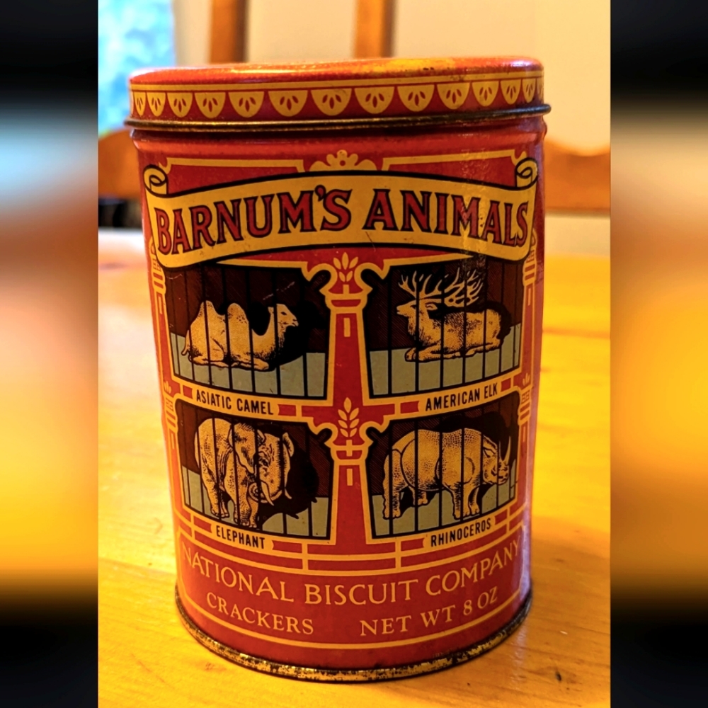 Vintage Cookie Tin Barnum's Animals Crackers Tin by National Biscuit Company